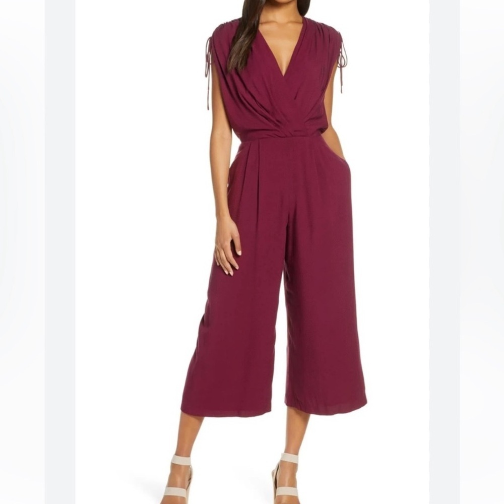 Gal Meets Glam Luella wide leg crop jumpsuit size 6